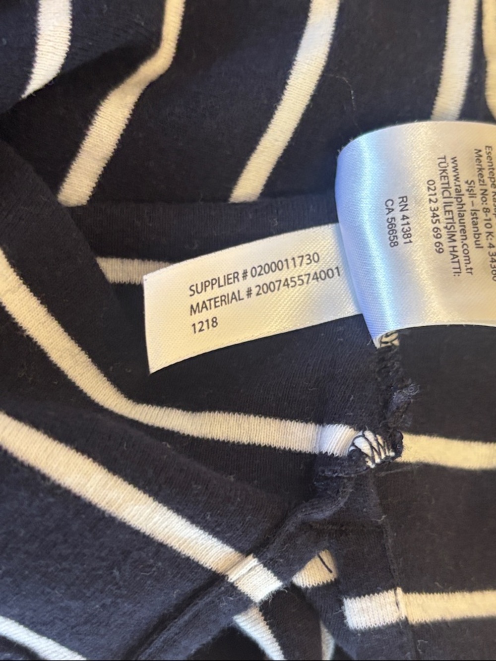 Lauren Ralph Medium White Navy Light Blue Striped Short Sleeve Boatneck coastal - Picture 8 of 11
